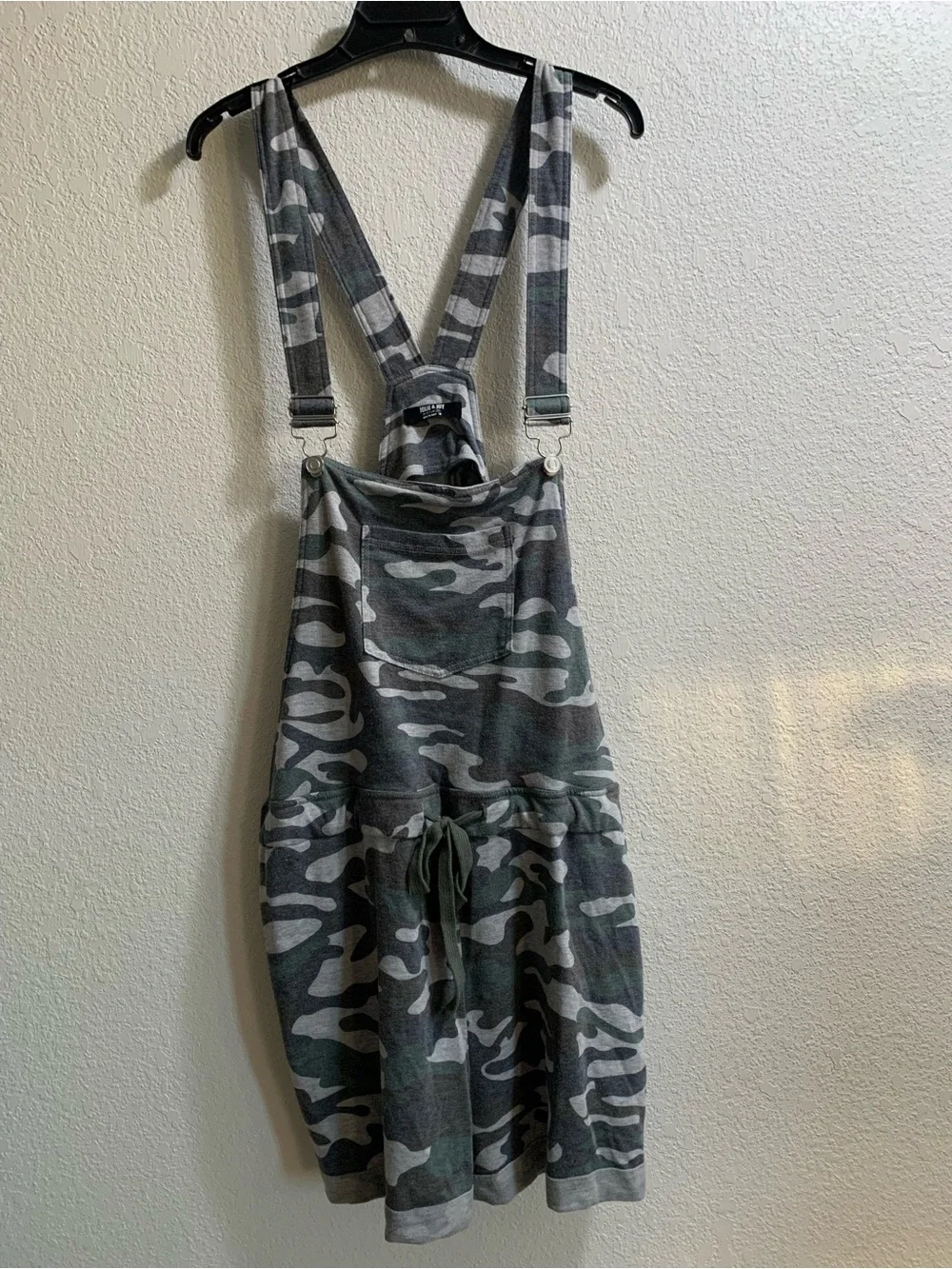 Camo Overall Shorts - Green and Gray Camo